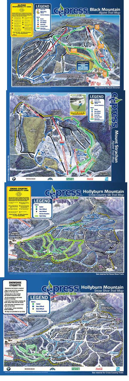 Cypress Mountain Mapa zjazdoviek