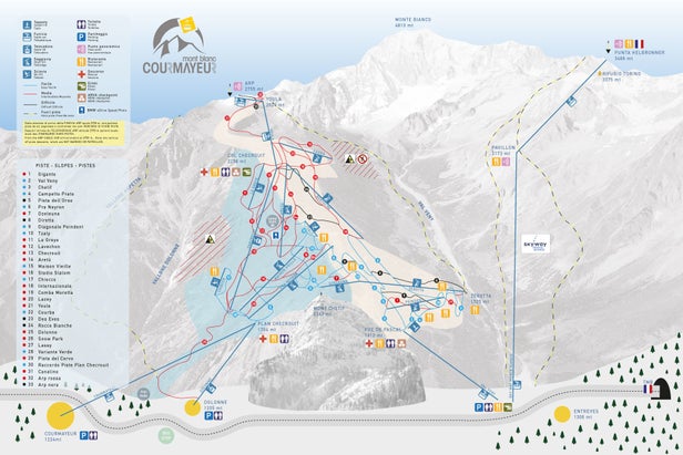 Pistenplan Courmayeur