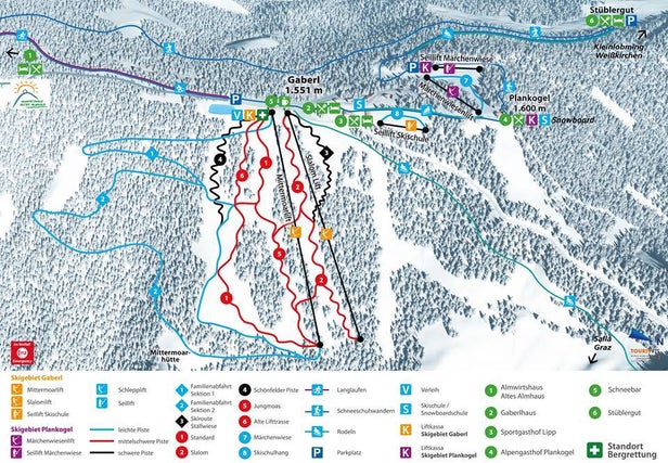 Gaberl - Stubalpe Piste Map