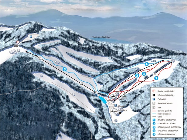 Ski Park Gruň Mapa zjazdoviek