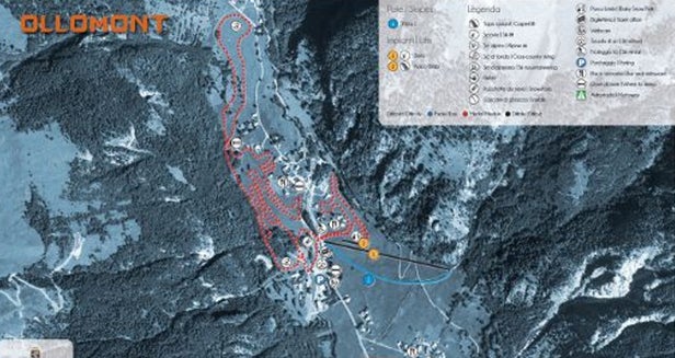 Ollomont Mapa zjazdoviek