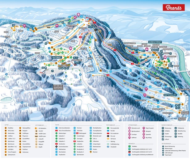  Branäs Mapa zjazdoviek