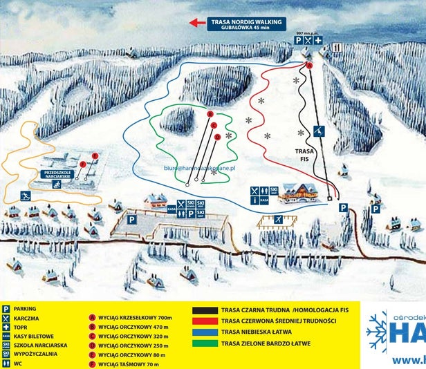 Pistenplan Zakopane - Harenda