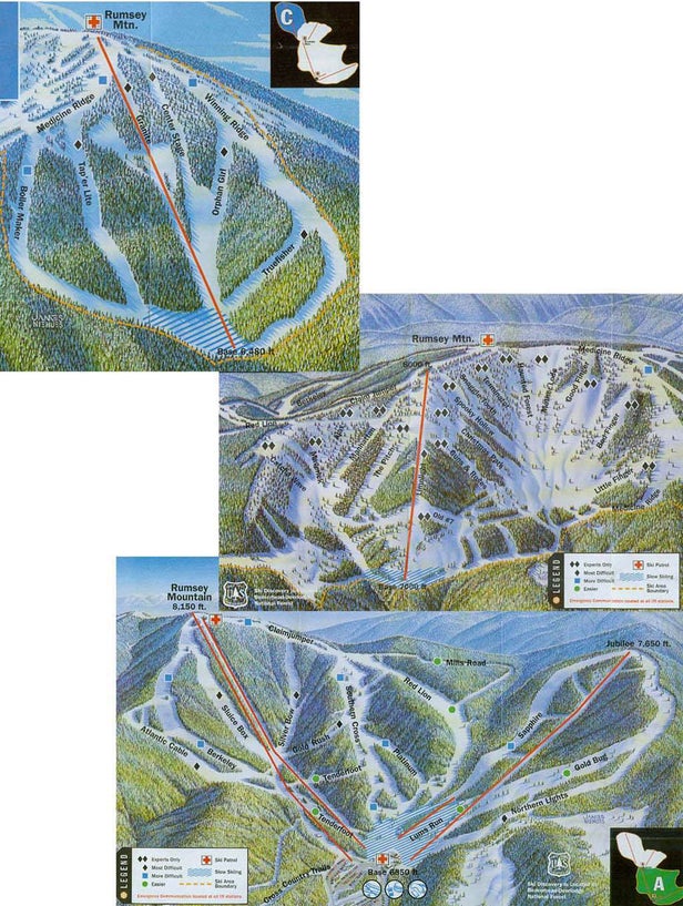 Discovery Ski Area Mapa sjezdovek