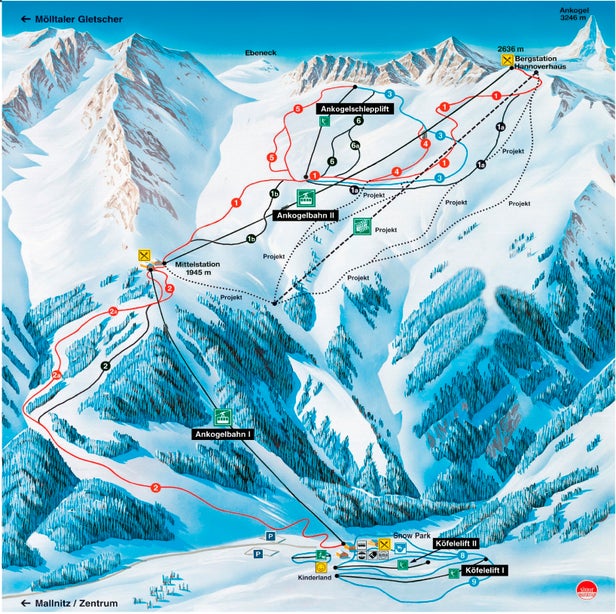 Pistenplan Ankogel - Mallnitz