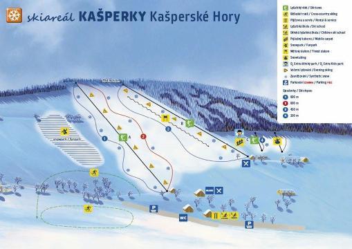 Kašperské Hory Mapa zjazdoviek