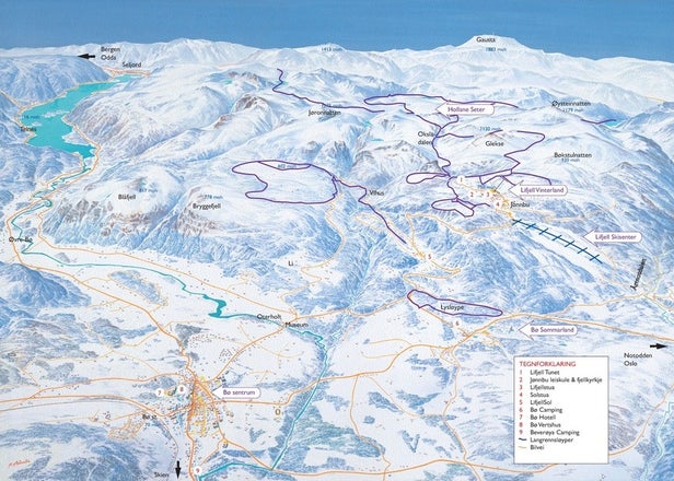 Lifjell Skisenter Piste Map