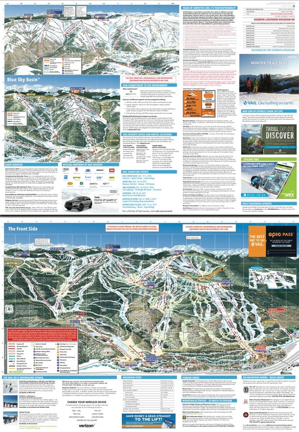 Vail Mapa zjazdoviek