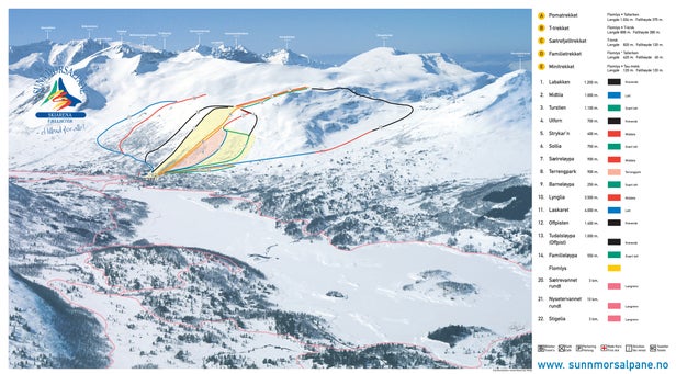 Sunnmørsalpane Piste Map