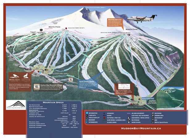 Hudson Bay Mountain Mappa piste