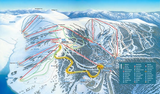 Plan des pistes - Falls Creek Alpine Resort