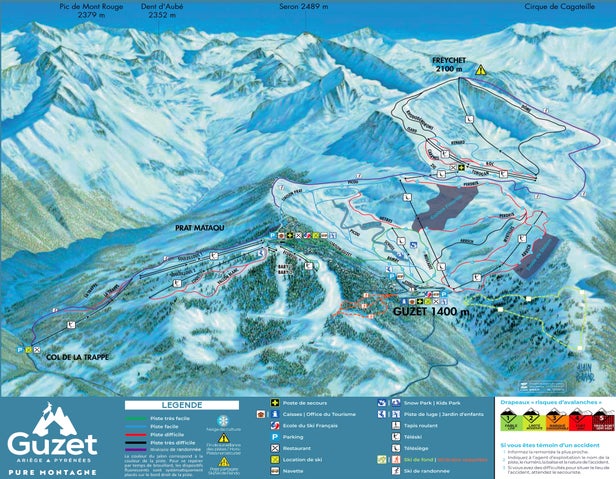 Plan des pistes - Guzet