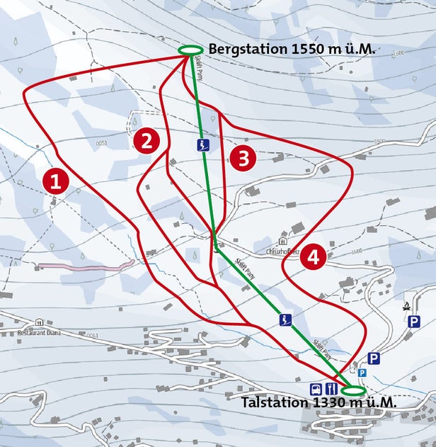 Pistenplan St. Antönien