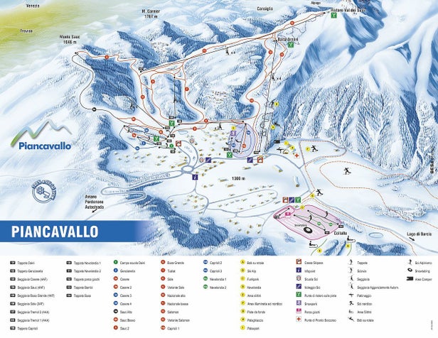 Piancavallo Mapa sjezdovek