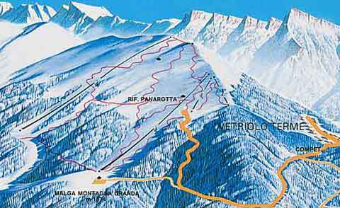 Panarotta 2002 Mapa sjezdovek