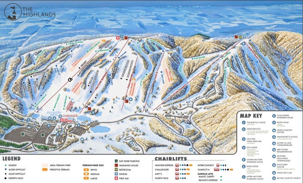 The Highlands Mapa zjazdoviek