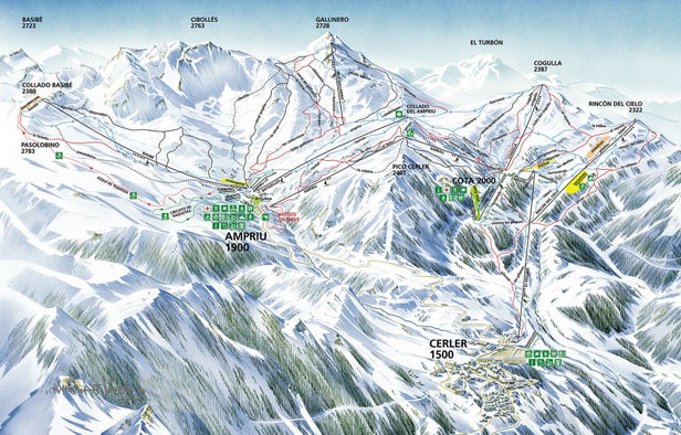 Cerler Mappa piste