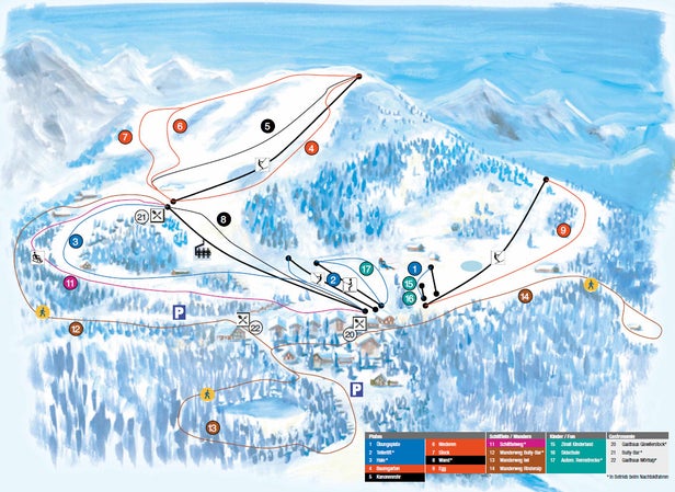 Giswil - Mörlialp – mapa tras narciarskich