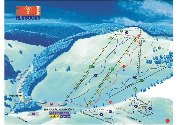 Plan des pistes - Hlubočky