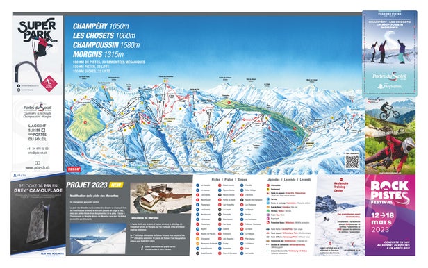 Morgins – mapa tras narciarskich