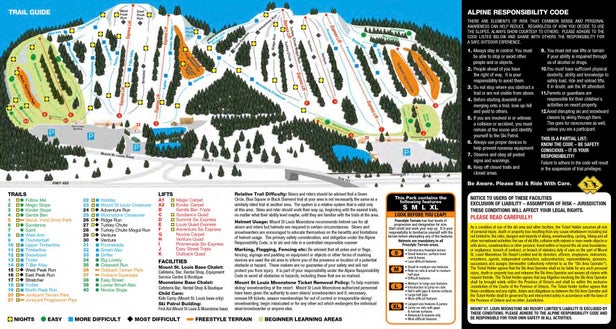 Pistenplan Mt St Louis-Moonstone