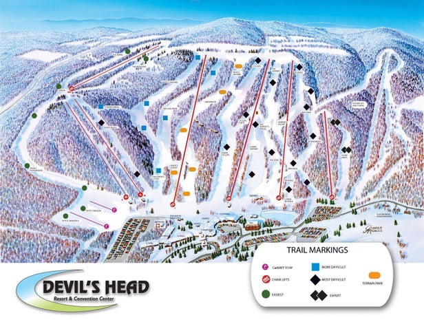 Devils Head Mappa piste