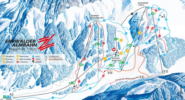 Plan des pistes - Ehrwalder Alm