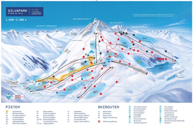 Galtür - Silvretta Piste Map