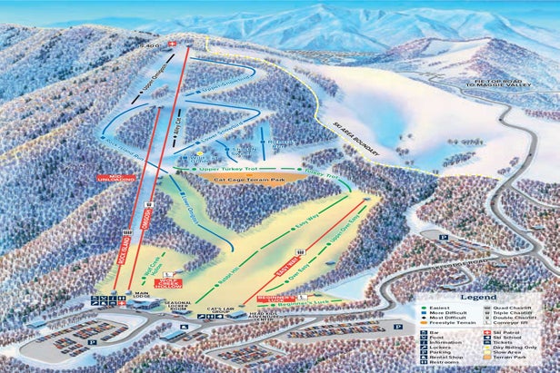 Cataloochee Ski Area Trail Map