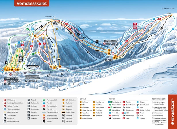 Pistenplan Vemdalen