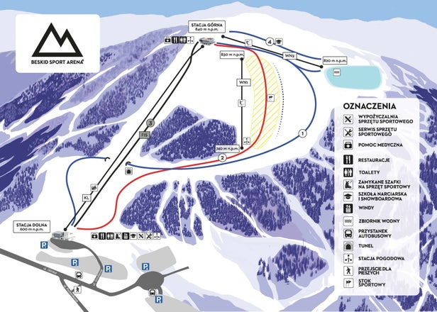 Pistenplan Beskid Sport Arena