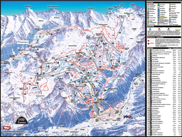 Samnaun Piste Map