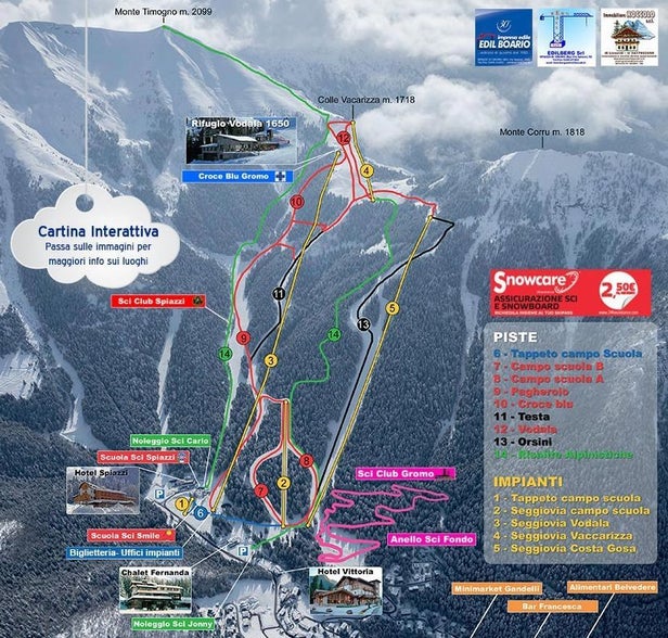 Plan des pistes - Spiazzi di Gromo