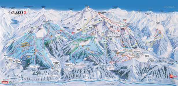 Nendaz Mapa zjazdoviek