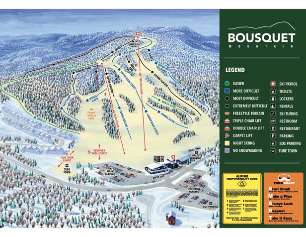 Pistenplan Bousquet Ski Area