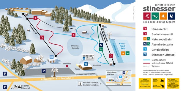 Fischen im Allgäu Mapa zjazdoviek