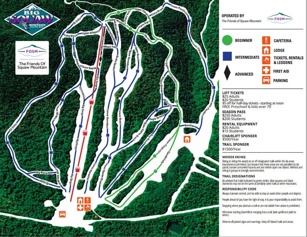 Plan des pistes - Big Moose Mountain