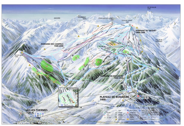 Ax 3 Domaines Mapa zjazdoviek