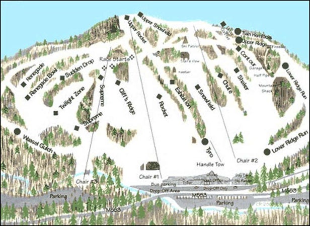 Marquette Mountain Mapa zjazdoviek