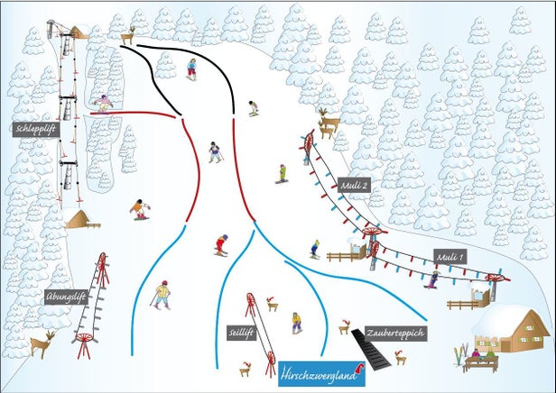 Plan des pistes - Hirschberglifte Kreuth