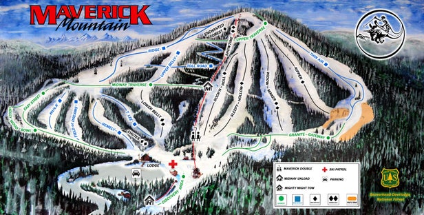 Maverick Mountain Mapa zjazdoviek