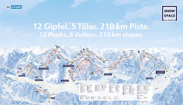 Flachau - Snow Space Salzburg Mapa zjazdoviek