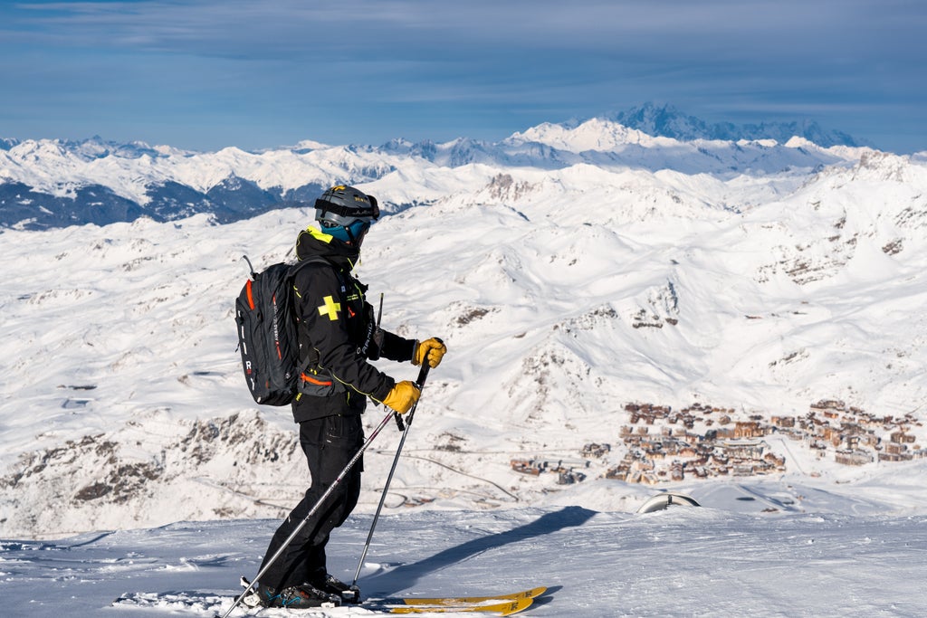 Val Thorens_Skier admiring the alpine view_(c): Les 3 Vallees