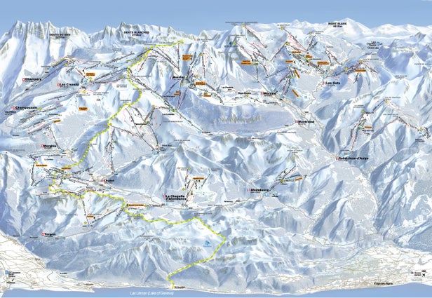 Champéry Mapa zjazdoviek