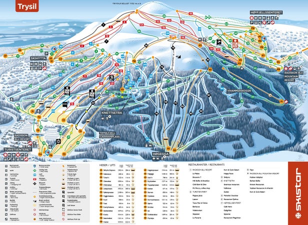 Trysil Piste Map