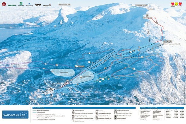 Pistenplan Narvikfjellet