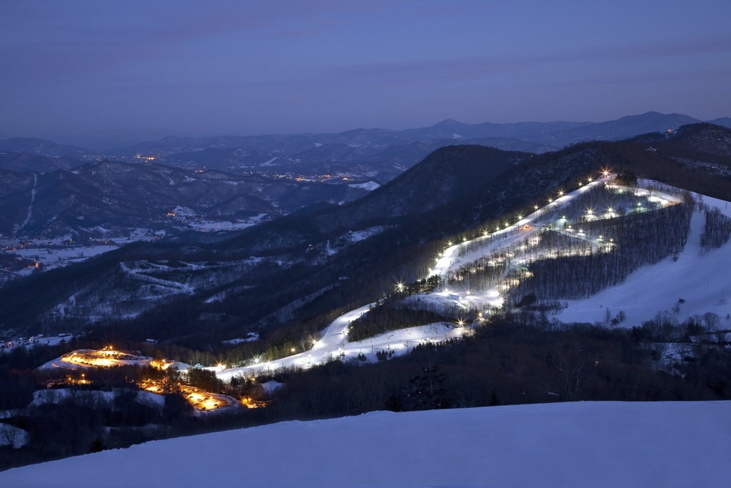 Cataloochee Ski Area at night. Photo Courtesy of Cataloochee