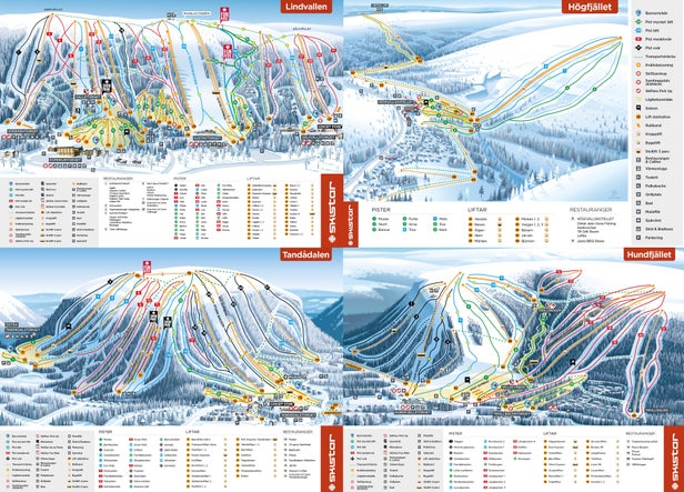 Sälen Mapa sjezdovek