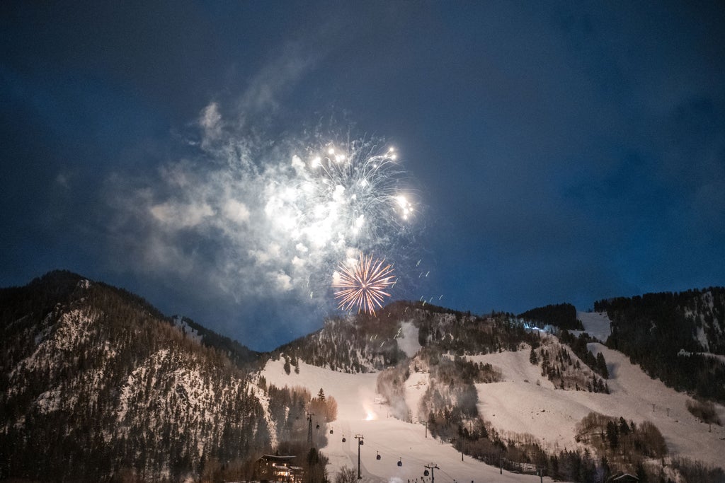 Fireworks over Aspen Mountain