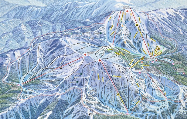 Bogus Basin Mapa sjezdovek